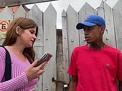 Latina teen offers pussy in public favela setting.