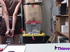 White Teen 18+ Brutally Smashed by Big-Dicked Uniformed Guard at Office