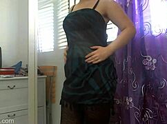 Sexy thick British girl flaunts her growing body in pantyhose 😘