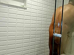 Playing in the bathroom with the skinny nympho couple!