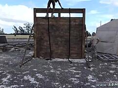 Army men in fatigues masturbate on couch before hot fucking scene