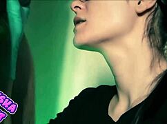 hot masked girl takes a full load right in her mouth