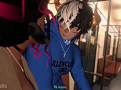 Horny Latina Woman Gets Railed On Train In Cartoon