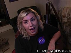 big booty stepsis bent over, rammed hard pov, spunked on face