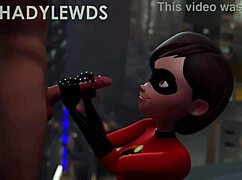 Helen parr delivers rooftop handjob in this animated scene!