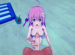 Pov Fucks Lala on Beach, Cums Inside