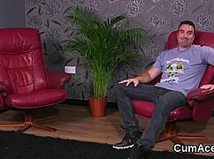 Foxy Beauty Receives Sperm Load On Face Swallowing All Cream