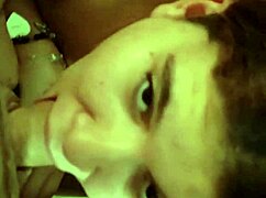 She rebels during deep throat ball licking sucking