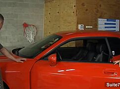 Gay Mechanic Works in the Garage