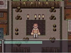 cute girl with small tits strips near men who don't notice in steam city detective story part 3