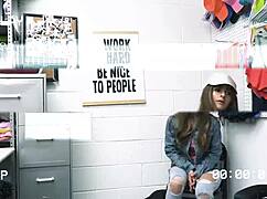 Step Father Security Guard Loves Cavity Searches on Bratty Stepdaughter in Office