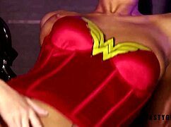 Horny Darth Vader Cosplays And Squirts On Wonder Woman's Face