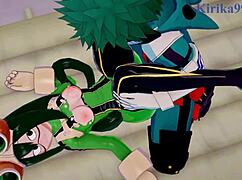 Tsuyu Asui Fucks Izuku Midoriya Creampie