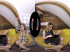 In Tsvirtuallovers VR, a shemale is screwing a teen girl in heels! 😍