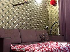 Fucking a redhead amateur with small tits so hard!