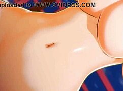 In Hentai 13, the character with big tits gets a creampie in her ass