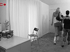 Blonde milf deepthroats then rides big cock