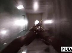 Sexy milf jezebelle bond casually films herself masturbating in the bath, showing big tits and ass.