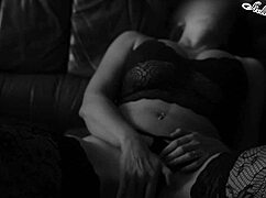 i-i masturbate my pussy with dildo and orgasm in sexy lingerie