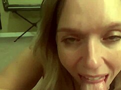 Sexy Wife Gives POV Blowjob to Amateur Cock