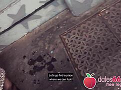 Curvy Blonde Mariella Sun Blows in Subway.