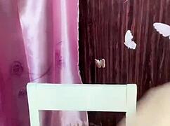 girl showing on webcam