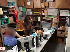 delicious teen enjoys office fun with small tits