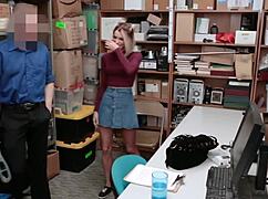 Dirty pornstar, you got caught stealing in the garage, now get smashed by my monster cock?