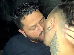 four guys in a club dark room box, getting wild with assfucking and orgasms