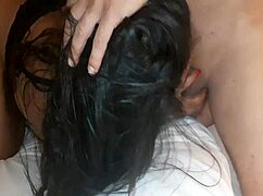 Watch this bold scene where a black woman with a big beautiful ass gives an intense blowjob and takes it deep in her ass.