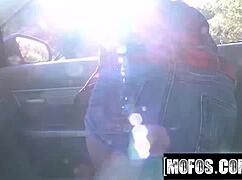 I got stranded with teens 18+ and we did a hot ffm threesome, sucking cocks in pov.