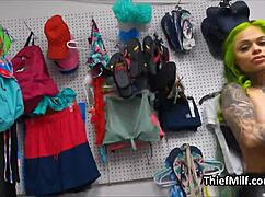 Tattooed big tit milf bent over in doggystyle fucking