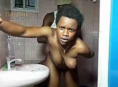 naughty akwaibom housemaid sneaks a wild fuck with oga madam, ripping clothes and getting wet pussy