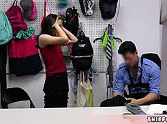 asia lee caught shoplifting, now offering her tiny pussy for blowjob! 🍑