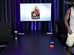 hot teen measures big black cock then gives blowjob