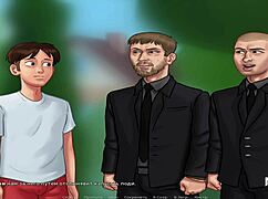 I-I can't believe this Summertimesaga scene with the bad boys and big ass teen e1 85