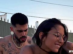 A hot threesome in the pool with a bisexual twist