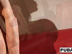 Outdoor sex with college girlfriend at picnic party - riding hard, deepthroat, and creampie finish