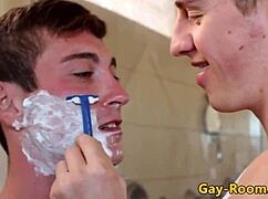 Yo, these twinks are banging butts and sucking in the bathroom!