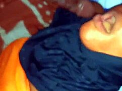 hijab milf gives wild feeling handling big black cock