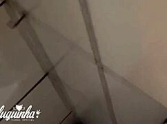 Caught the Tattooed Teen Taking a Bath Before Her Big Cock Orgasm