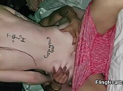 White Trailer Park Girl Rides Big Black Cock with Squirting Action