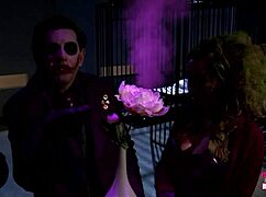 i watch joker fucking harley quinn and catwoman with big cock in doggystyle threesome