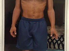 Workout turns steamy with homemade fun in sexy stockings