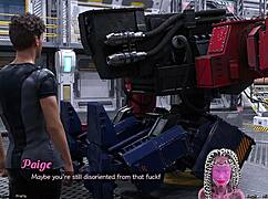 stranded in space flirting with half robot girl 😊