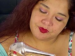 Latina Influencer Chokes on Deep Blowjob for Follower