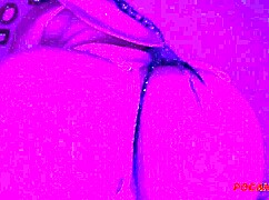 Pocahontas does anal with big ass on glass dildo 😈