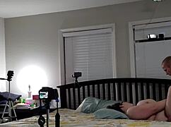 BBW wife with HUGE TITS gets fucked and cum on BELLY