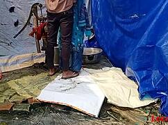 Desi Village Wife Teabag Fucked Outdoors by Ranch Webcam