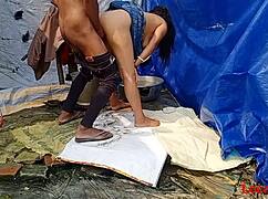 Desi Village Wife Teabag Fucked Outdoors by Ranch Webcam